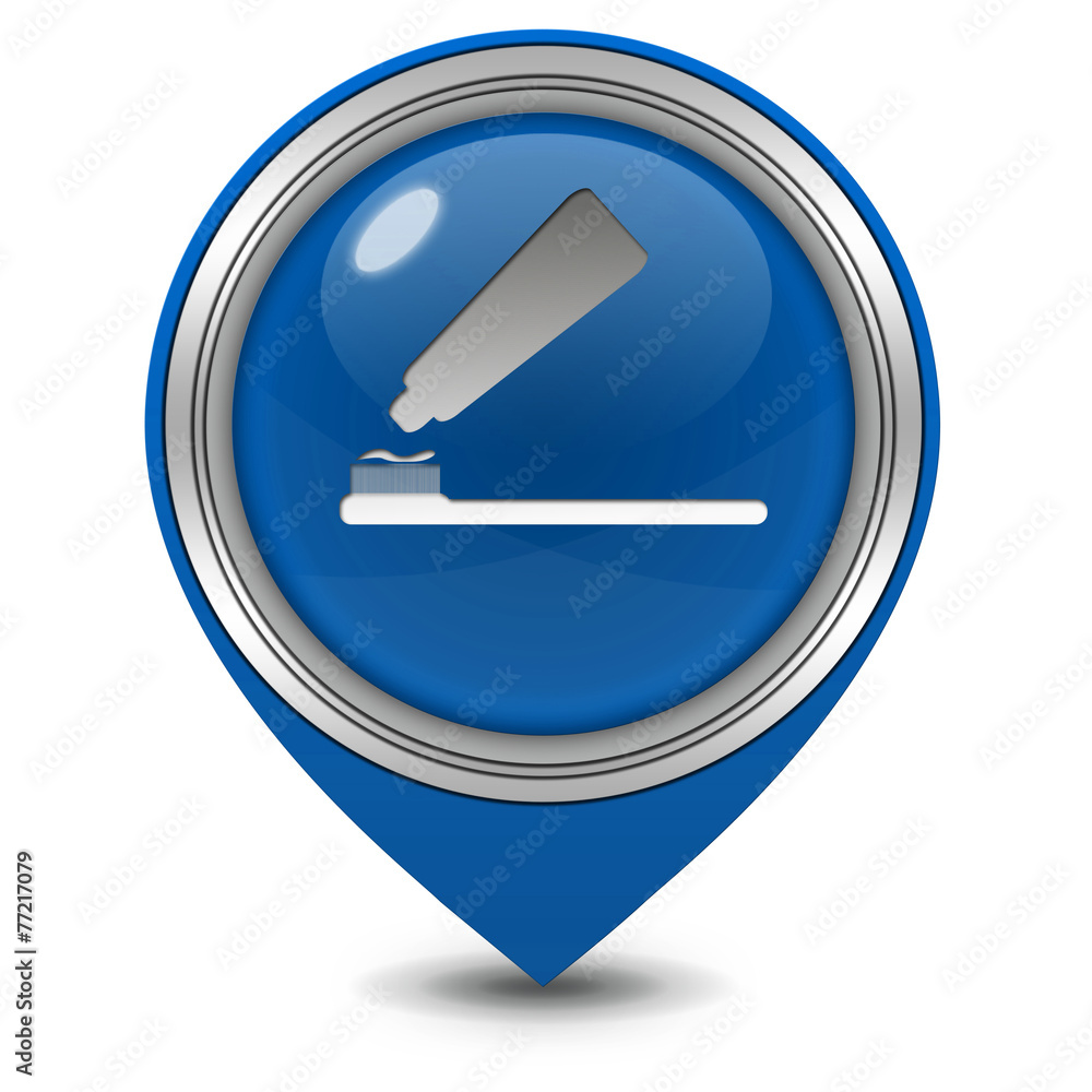 Tooth brush pointer icon on white background Tooth brush pointer icon on white background