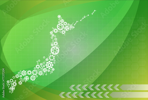 Photography High detailed vector map - Japan