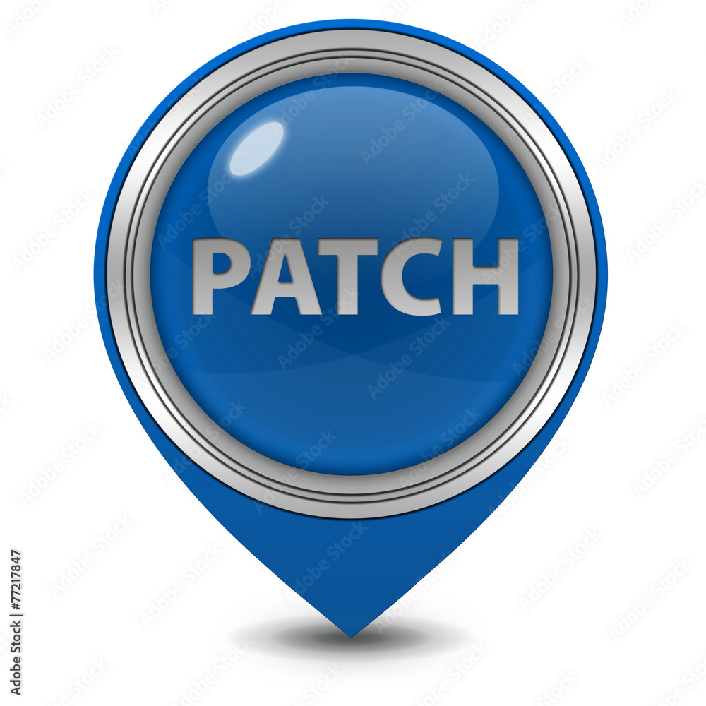 Patch pointer icon on white background Patch pointer icon on white background