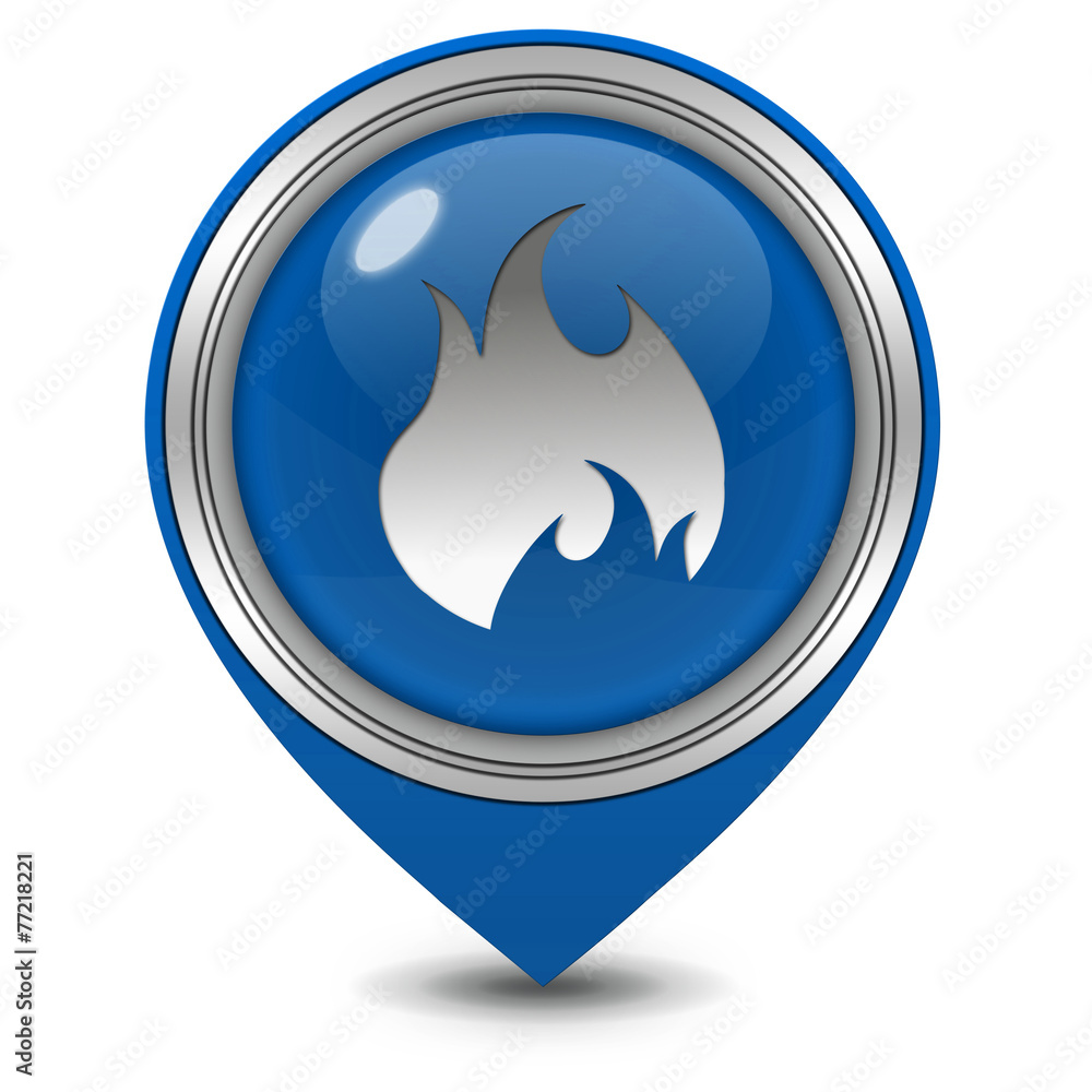 Fire pointer icon on white background Fire pointer icon on white background