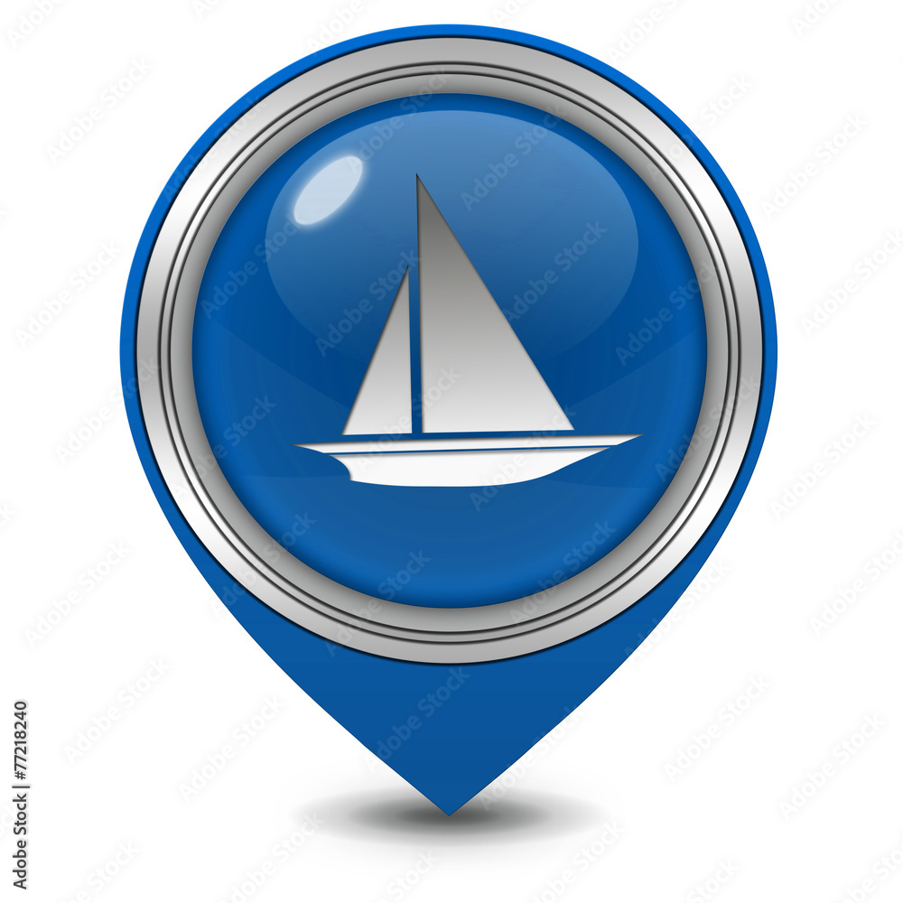Boat pointer icon on white background