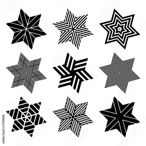 Stars set. Design elements.