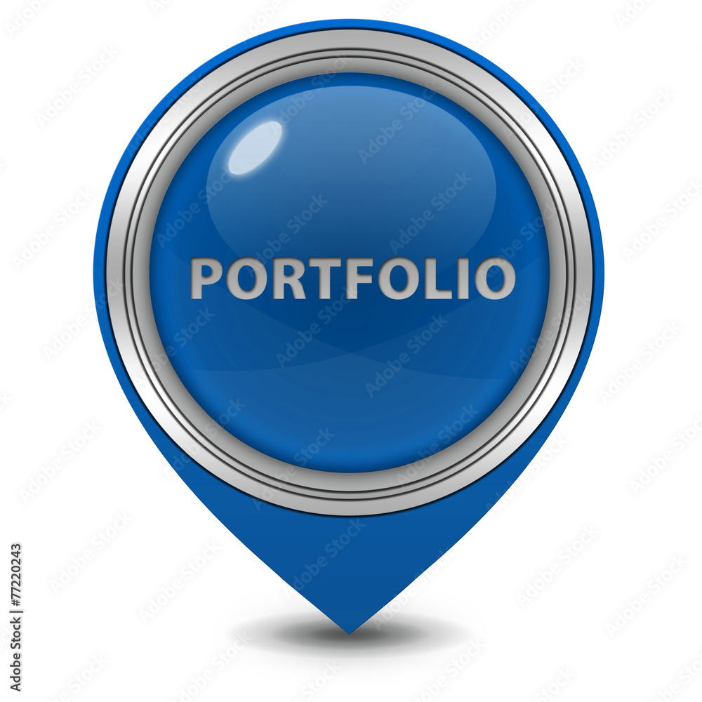 Porfolio pointer icon on white background Porfolio pointer icon on white background
