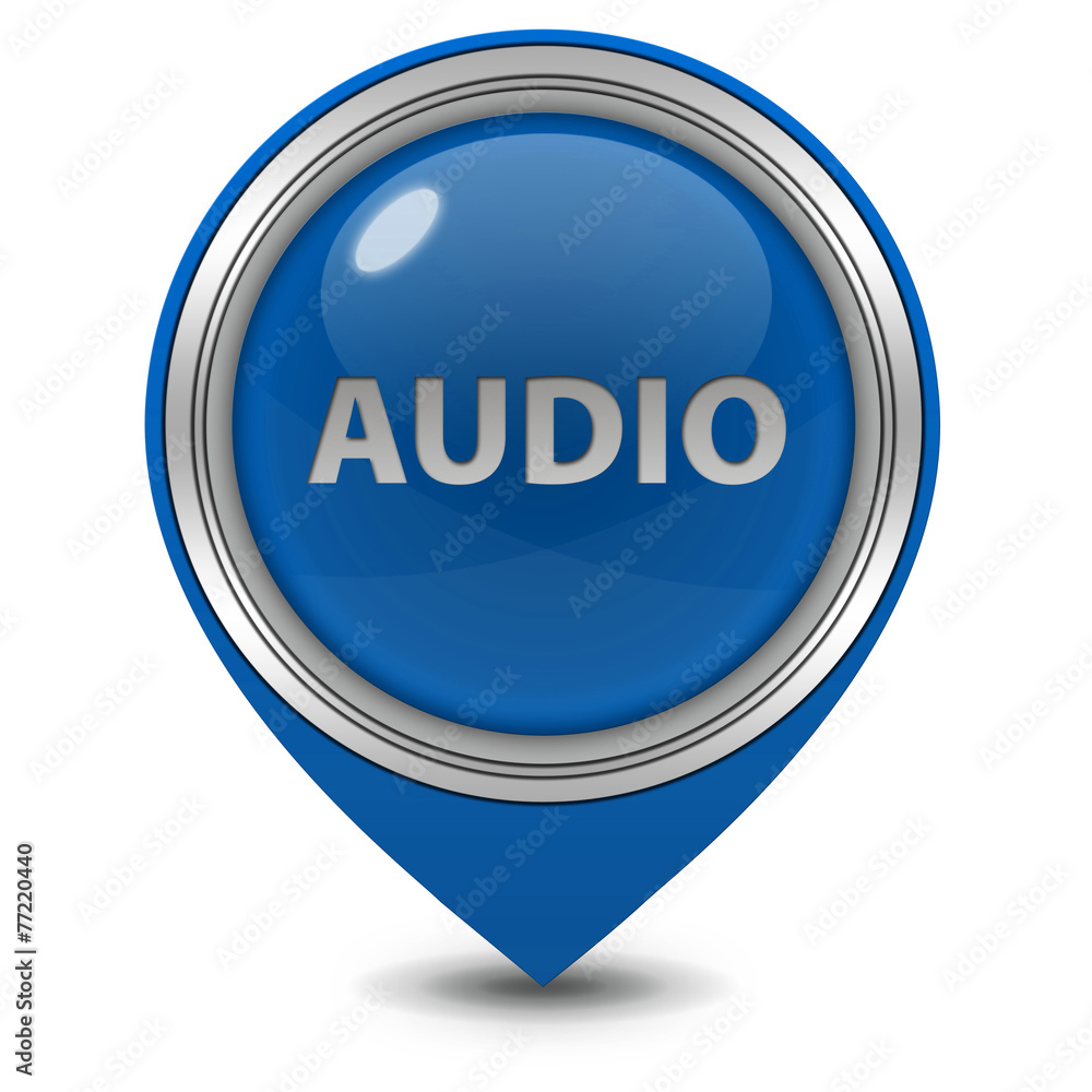 Audio pointer icon on white background Audio pointer icon on white background