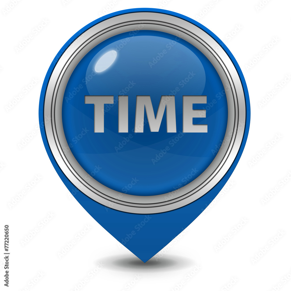 Time pointer icon on white background Time pointer icon on white background