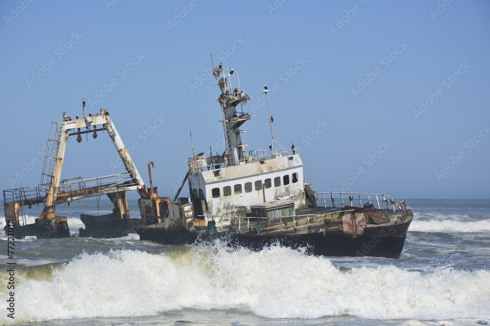 Shipwreck, Skeleton Coast, Namibia, Africa Shipwreck, Skeleton Coast, Namibia, Africa