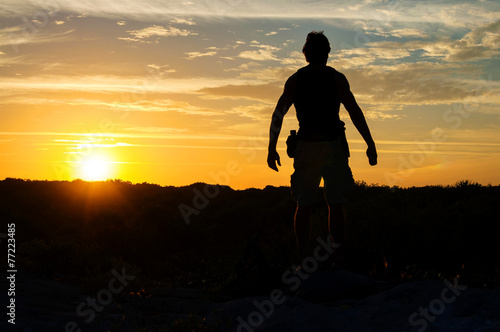 Explorer at sunset
