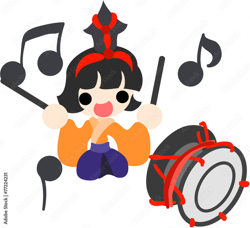 ひな祭り 五人囃子 太鼓 Stock Vector Adobe Stock