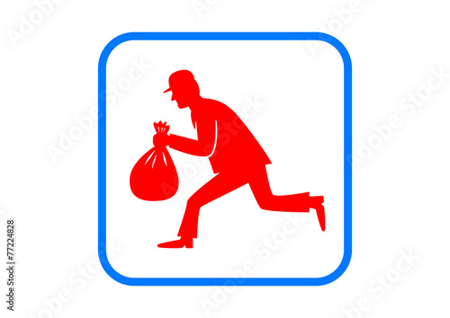 Thief icon on white background