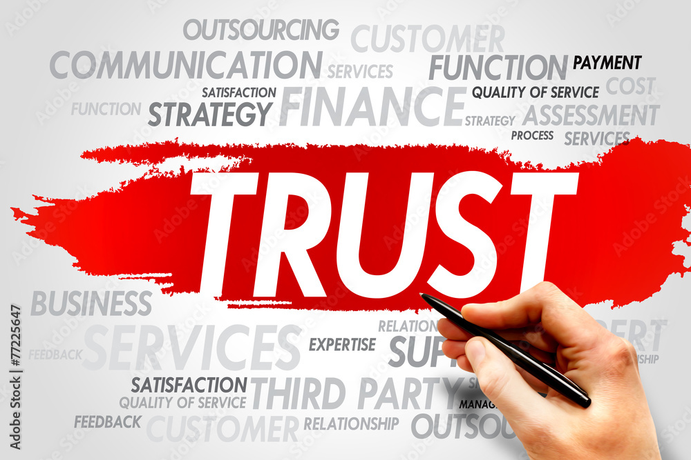 TRUST word cloud, business concept TRUST word cloud, business concept