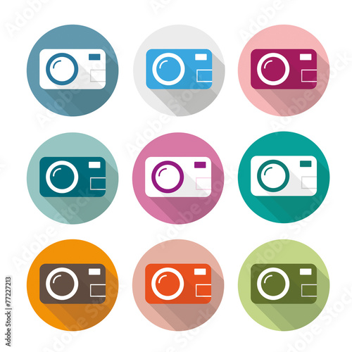 9 Colored Photocamera Icons