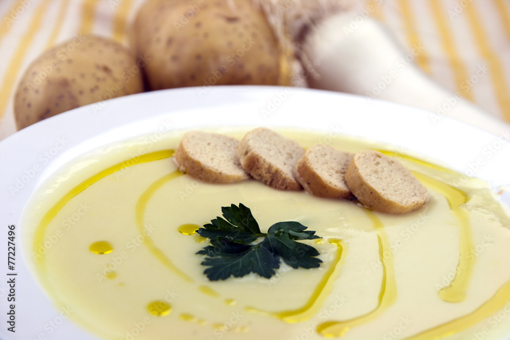 Italian potato and leek soup Italian potato and leek soup