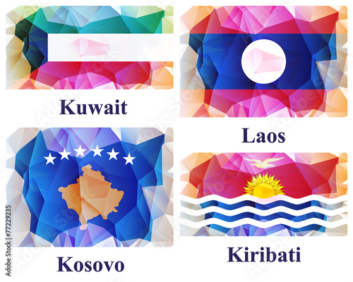 flags of the world, vector illustration