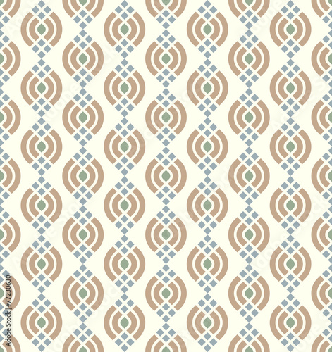 Brown Abstract Lotus Seamless Pattern on Pastel Background