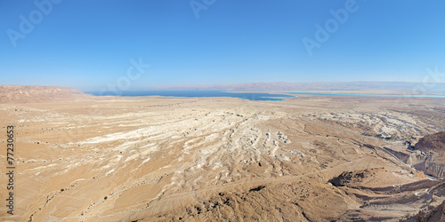 View of Dead Sea from Masada fortress, Israel