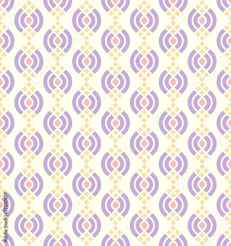 Purple Abstract Lotus Seamless Pattern on Pastel Background