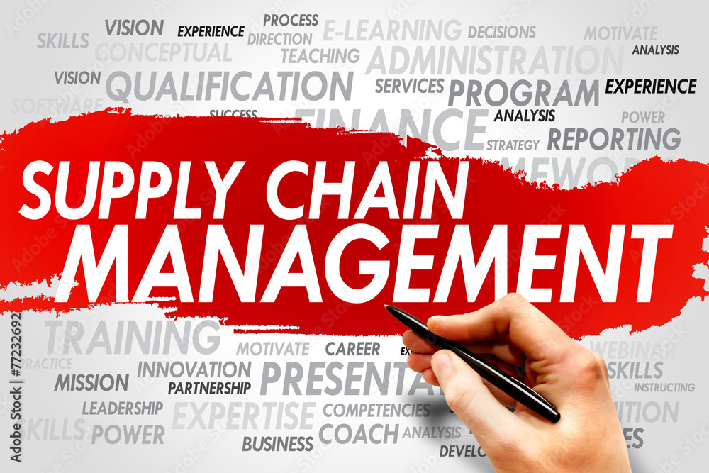 Supply Chain Management word cloud, business concept Supply Chain Management word cloud, business concept