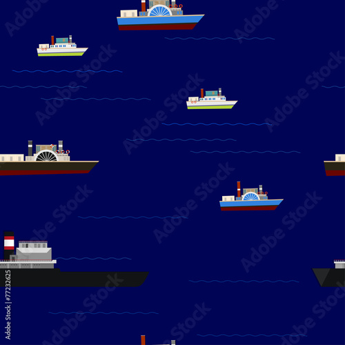 Marine seamless pattern