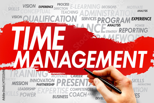 Time Management word cloud, business concept