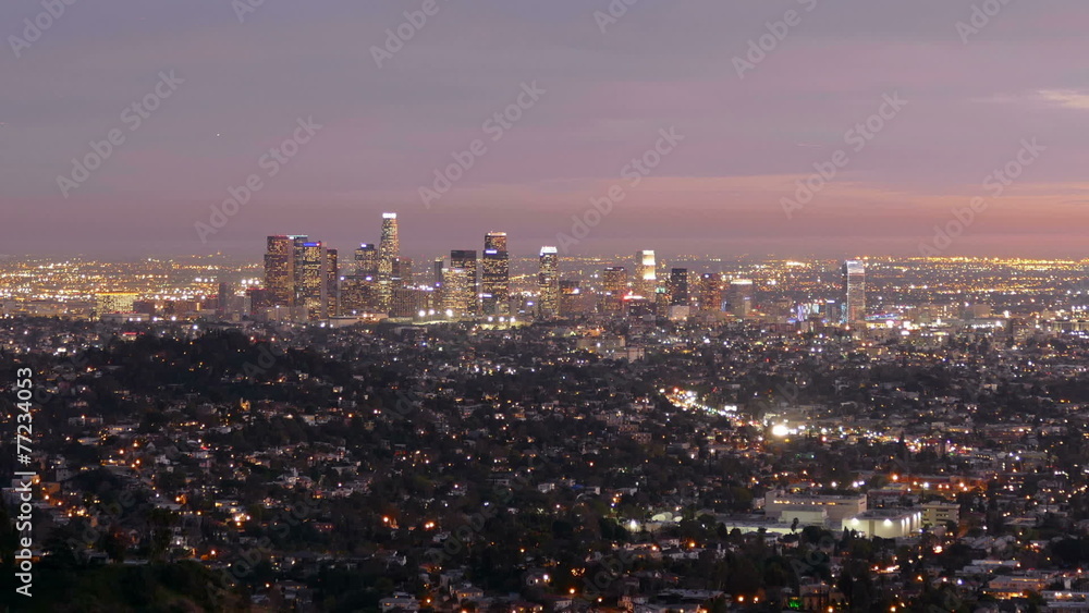 Los Angeles Dusk with Zoom Out Los Angeles Dusk with Zoom Out