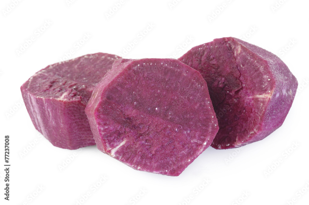 Obraz premium sweet potatoes on white background