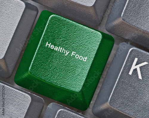 Keyboard with key for healthy food