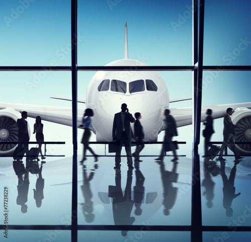 Airplane Travel Flight Airport Business Transport Concept