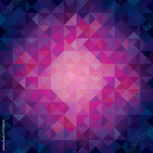 Colorful Cool Toned Triangles - Abstract Background - Vector