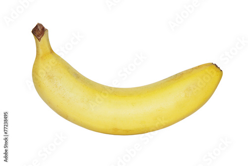 Ripe banana fruit isolated on white background