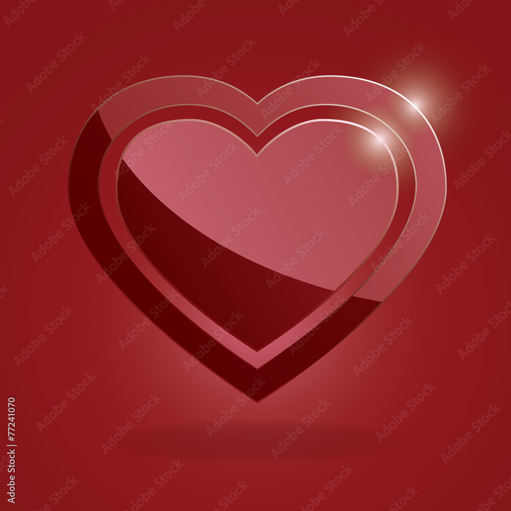 Beautiful Heart For Valentine's Day Or Wedding Card.