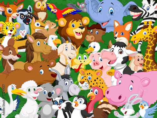 Cartoon animal background