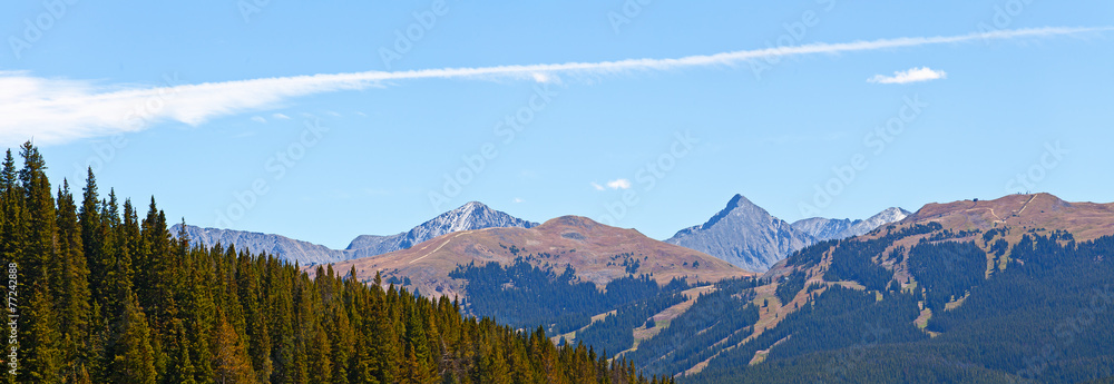 Landscape panorama of beautiful mountain