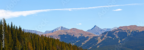 Landscape panorama of beautiful mountain
