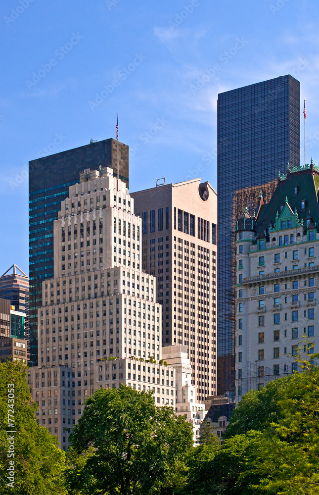 New York CIty, USA buildings seen from Central PArk