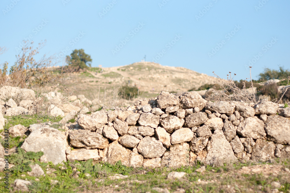 Historical ruins in Israel