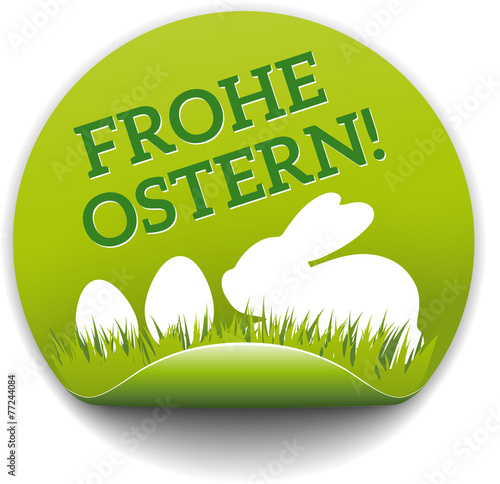 Runder Sticker Frohe Ostern