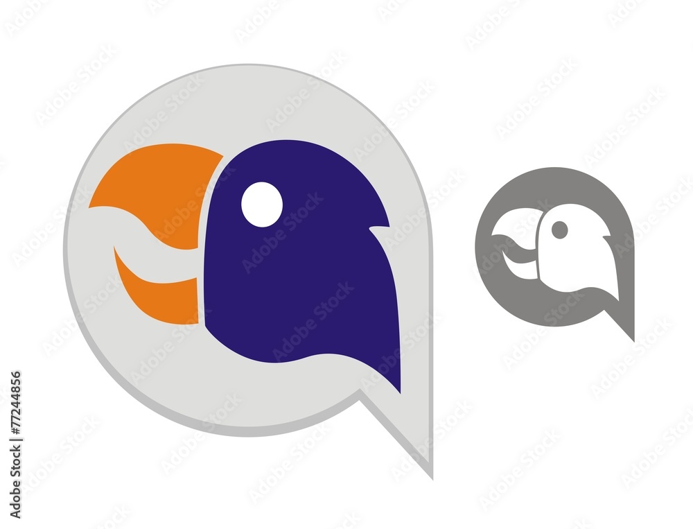 Obraz premium head parrots