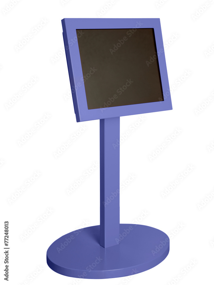 Digital touchscreen terminal isolated on white background