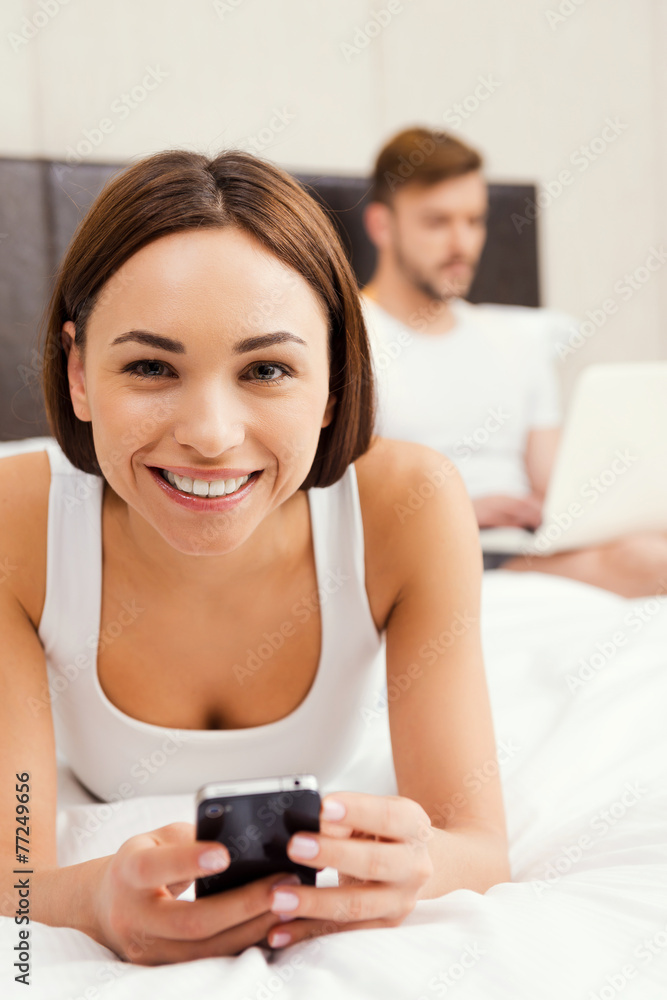Enjoying their free time at home. Enjoying their free time at home.