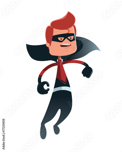 Super man masked hero vector illustration cartoon character