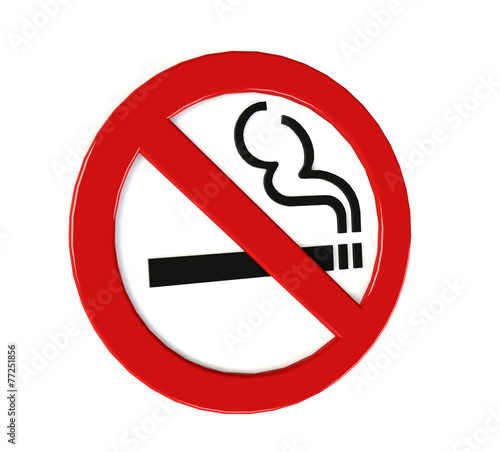 no smoking sign. 3D
