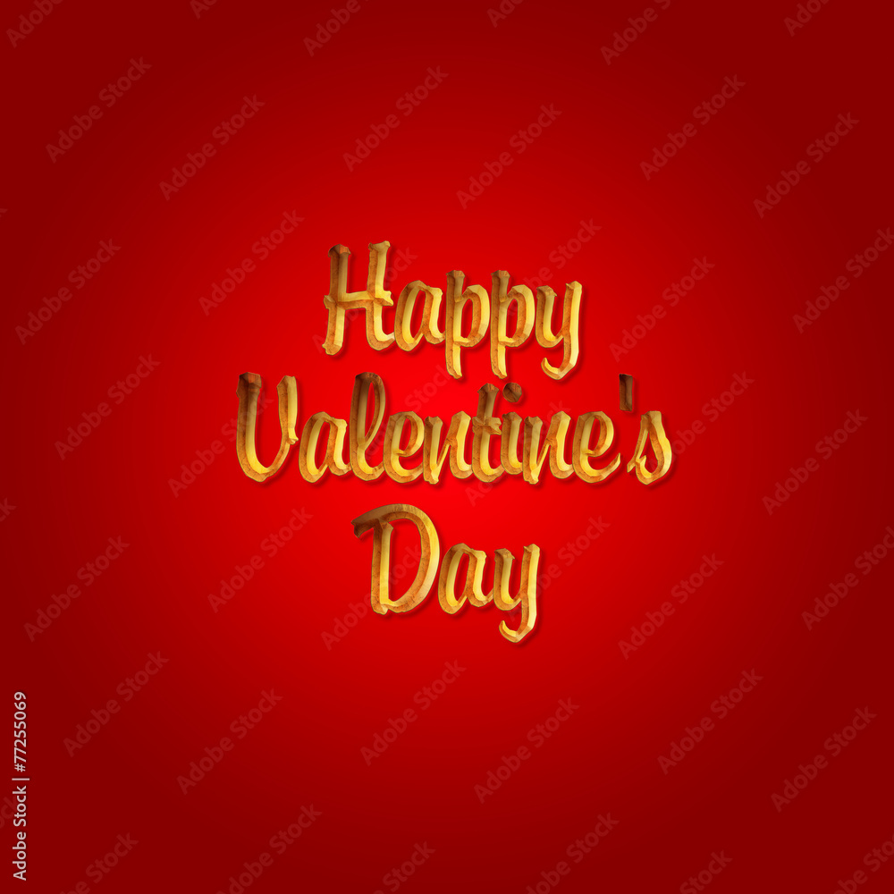 Happy Valentines Day design lettering greeting card template