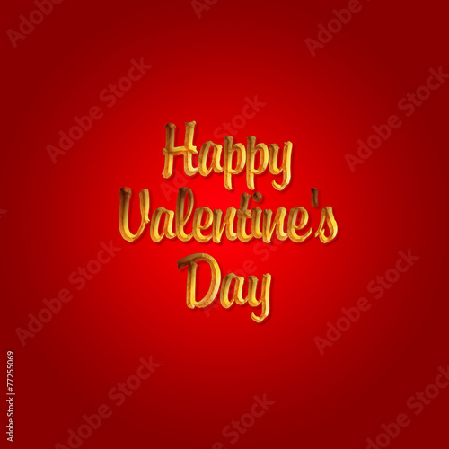 Happy Valentines Day design lettering greeting card template