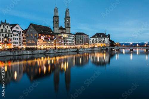 Zurich cityscape - nightshot