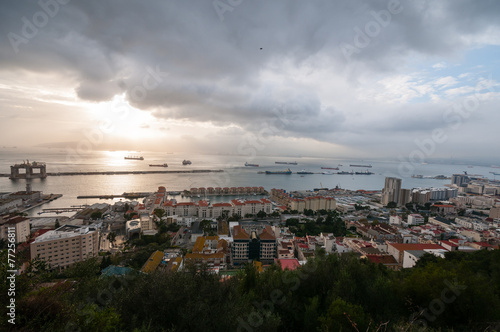 Evening view of famous Gibraltar, Europe. © 1tomm