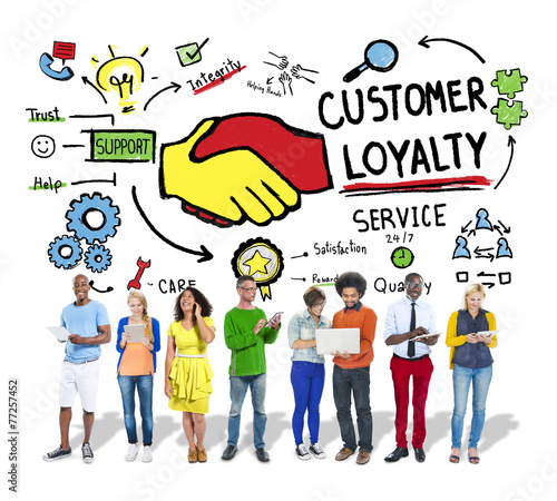 Customer Loyalty Service Support Care Trust Casual Concept