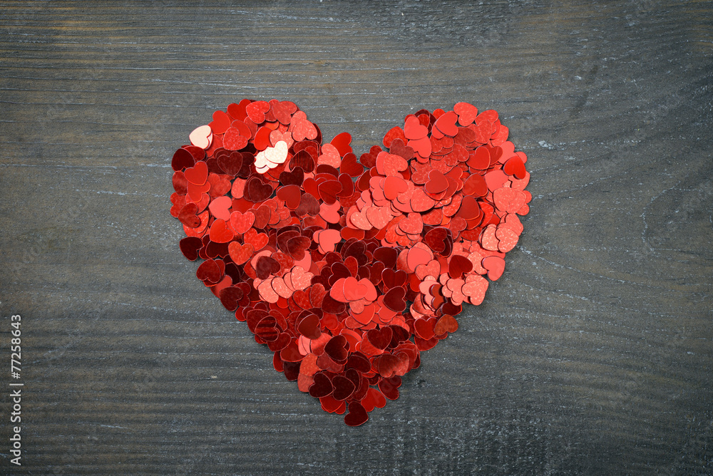 Confetti in shape of heart Confetti in shape of heart