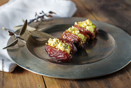 Blue cheese stuffed dates appetizer