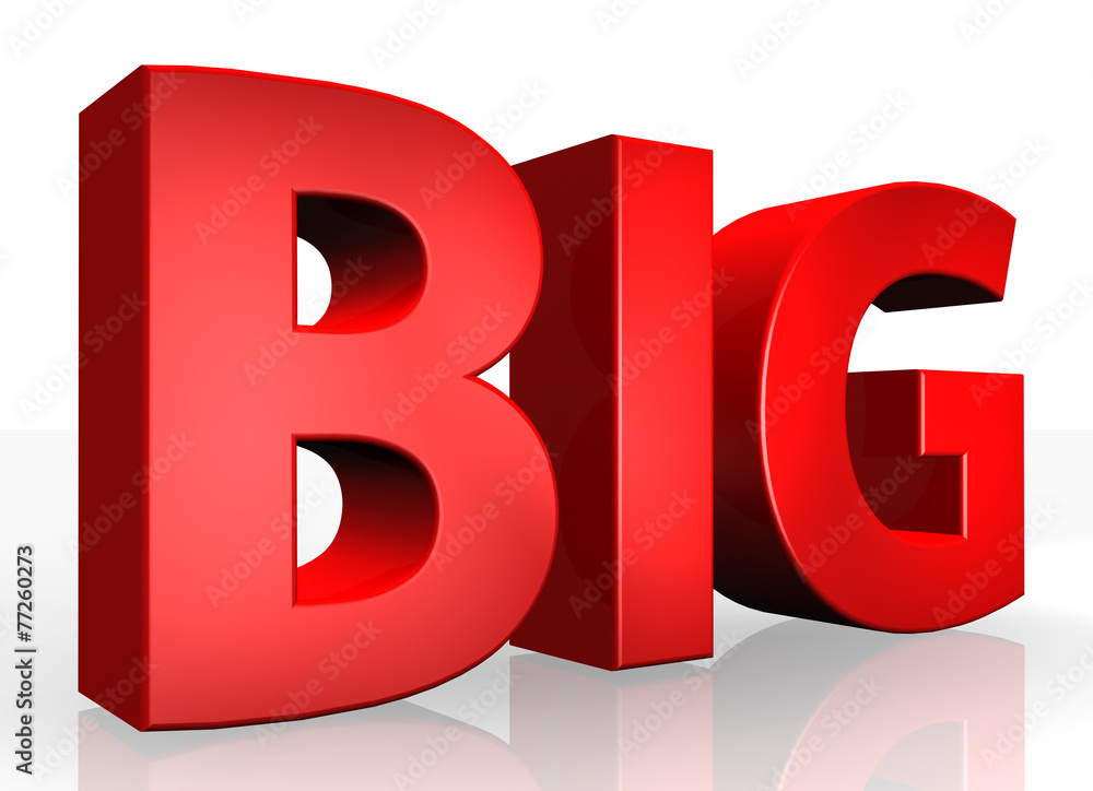 3D big text on white background 3D big text on white background