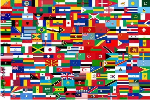 all vector flags of all countries in one illustration